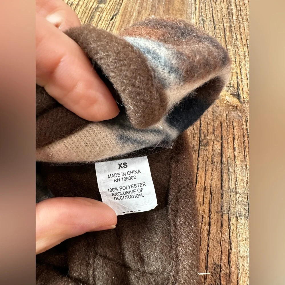 Plaid Fleece Dog Jacket